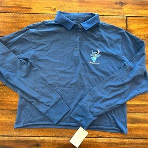 Disney Cropped Stitch Polo Shirt